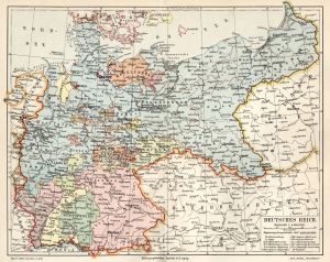 Deutsches Reich 1871-1918 (Kaiserreich), Landkarte Deutsches Reich 1871-1918 (Kaiserreich), Landkarte