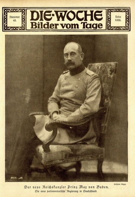 Der neue Reichskanzler Prinz Max von Baden. Die neue parlamentarische Regierung in Deutschland. Hofphot. Kögel.
