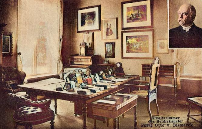 Arbeitszimmer des Reichskanzler Fürst Otto von Bismarck.