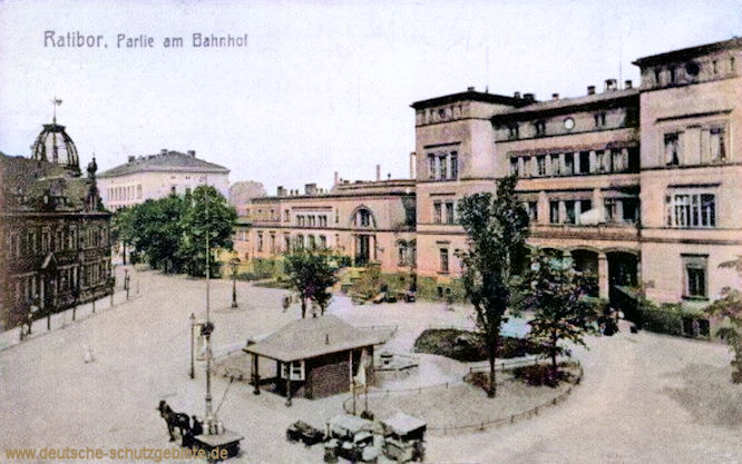 Ratibor. Partie am Bahnhof.